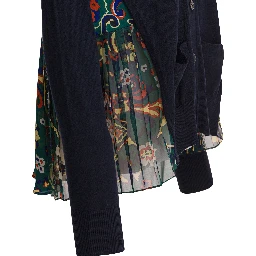 Cardigan with floral print