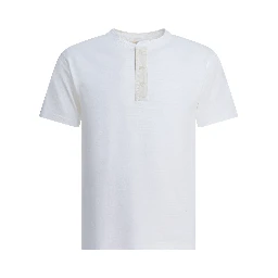 Cotton T-shirt with buttons