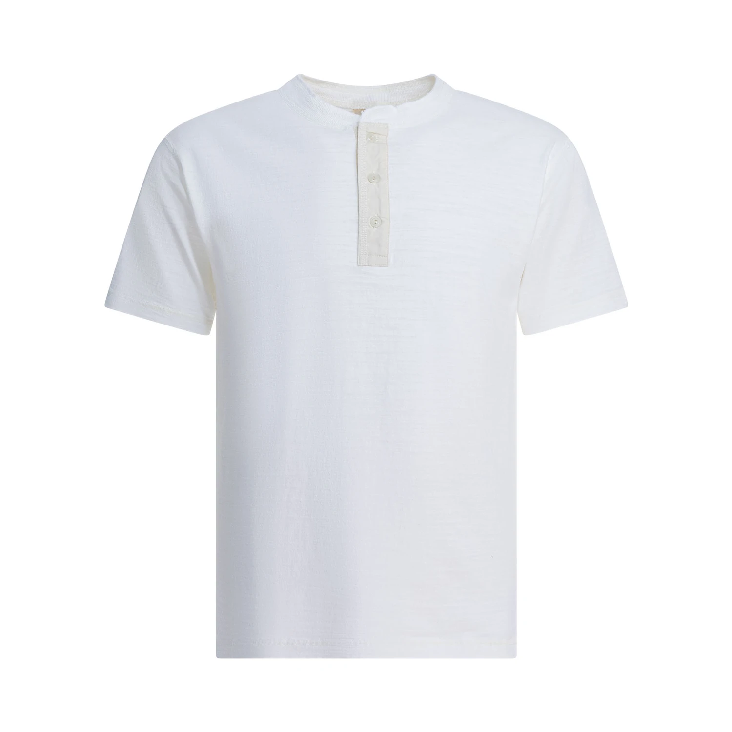 Cotton T-shirt with buttons
