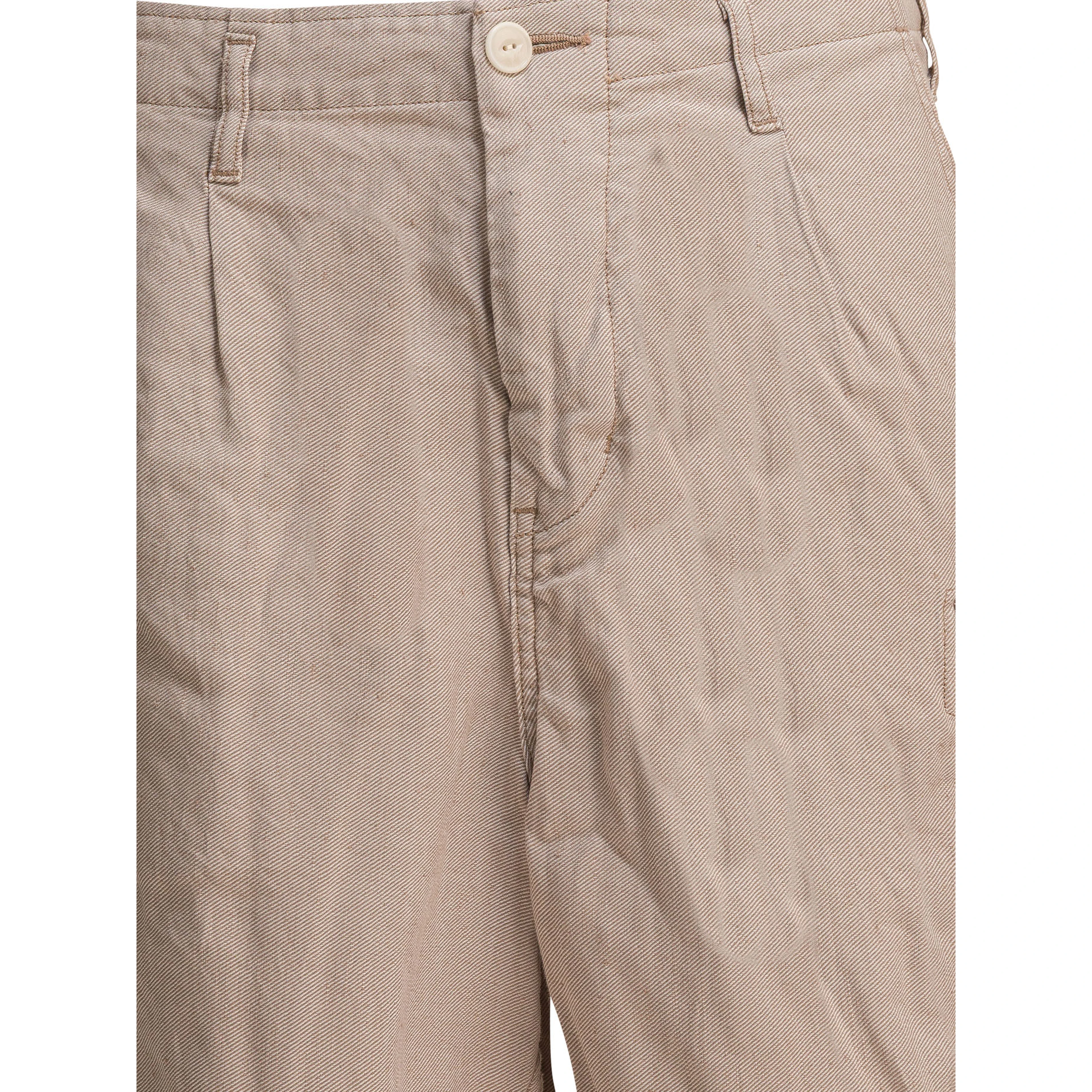 Linen cargo shorts