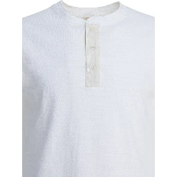 Cotton T-shirt with buttons