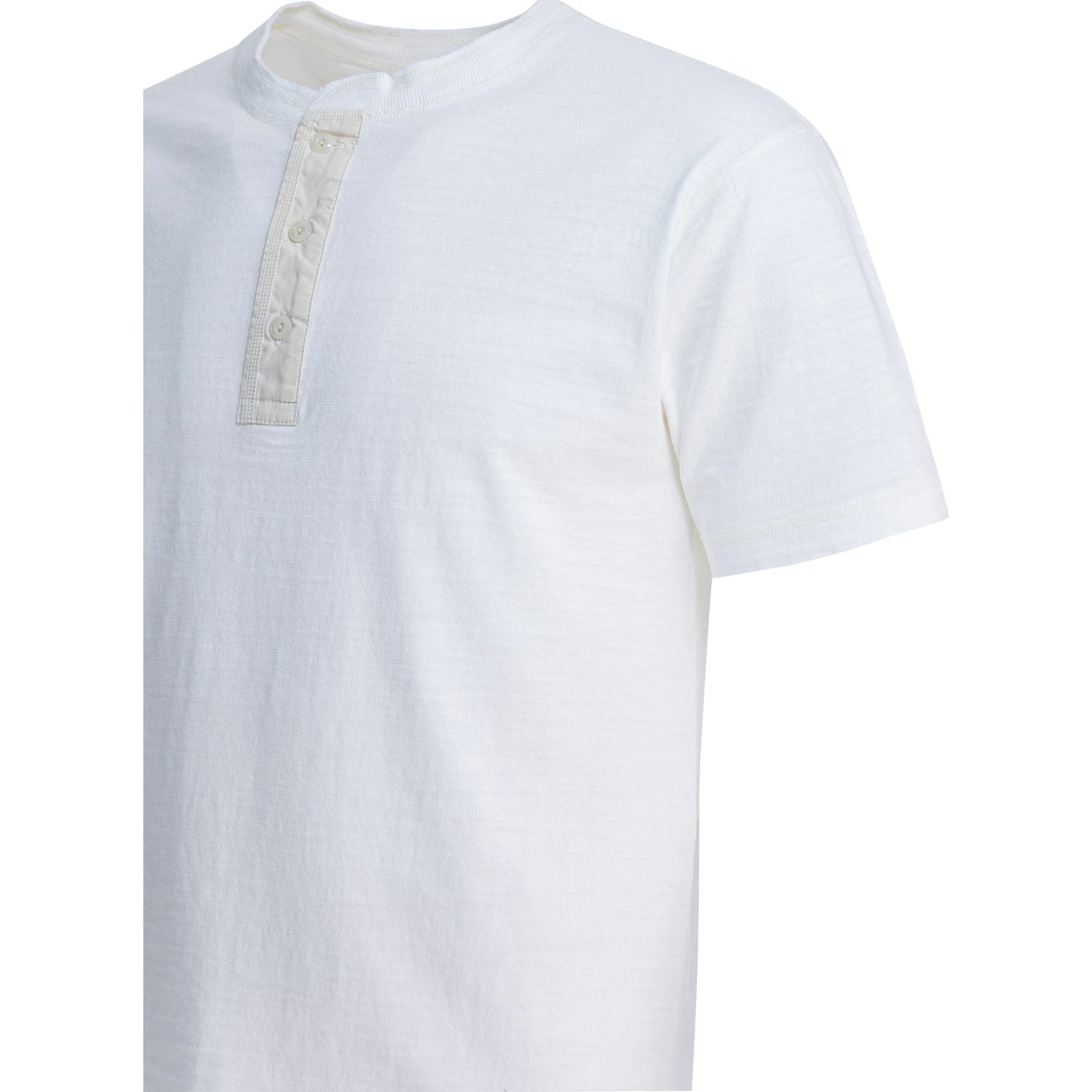 Cotton T-shirt with buttons