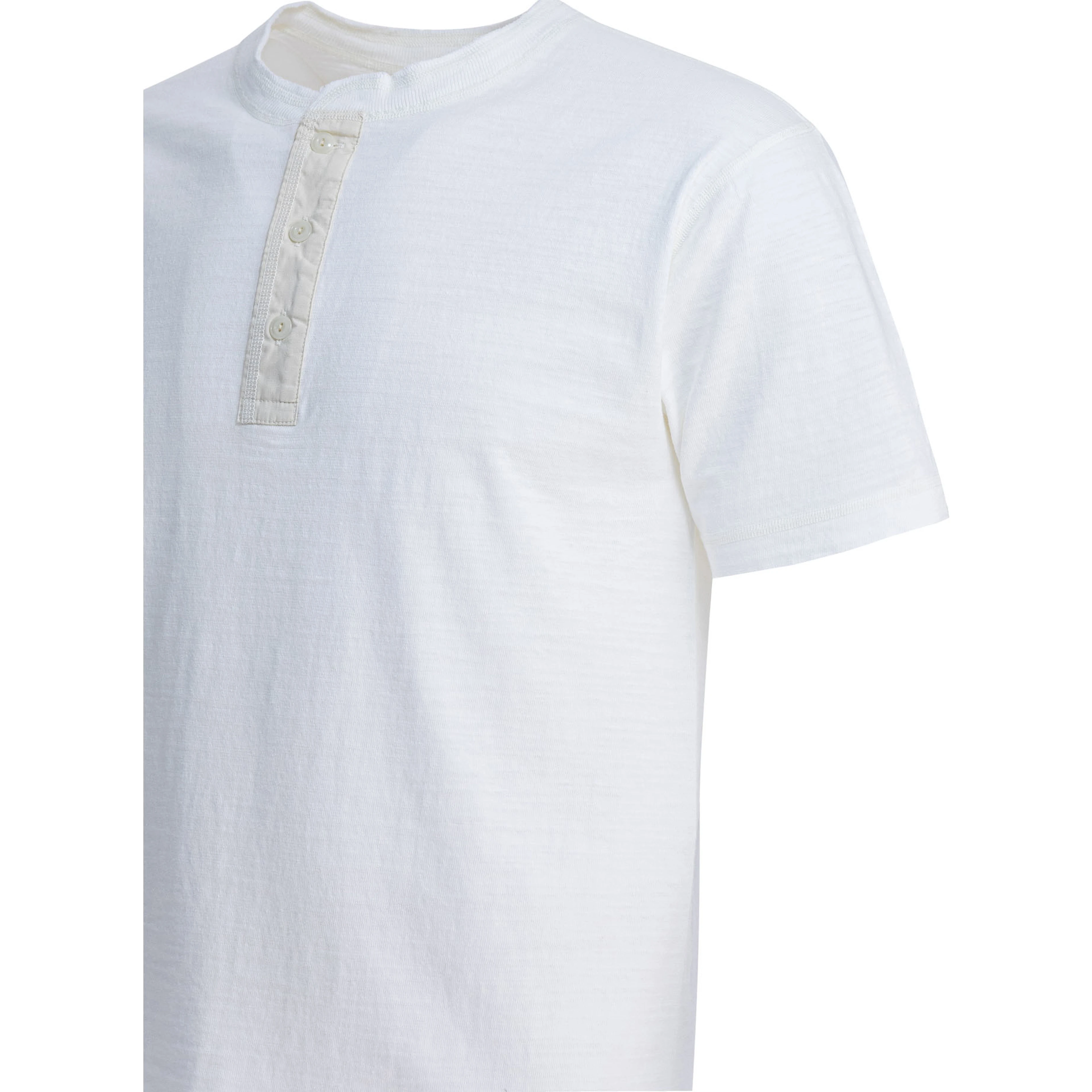 Cotton T-shirt with buttons