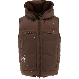 Vest jacket with cross print