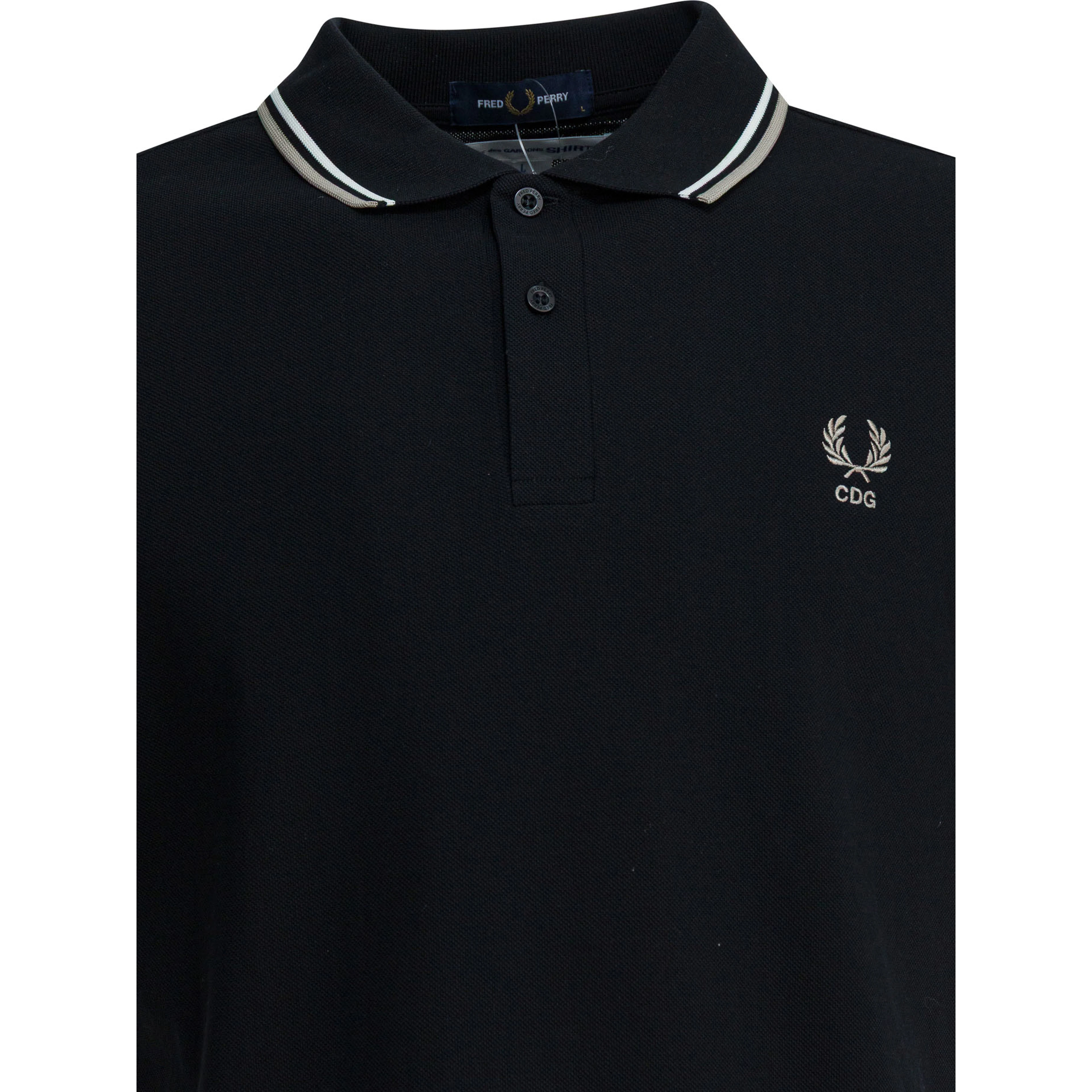 "Comme Des Garçons X Fred Perry" button-down polo shirt