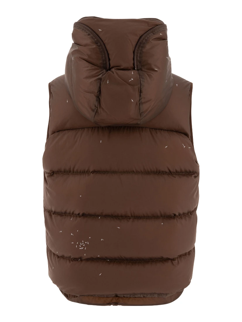 Vest jacket with cross print