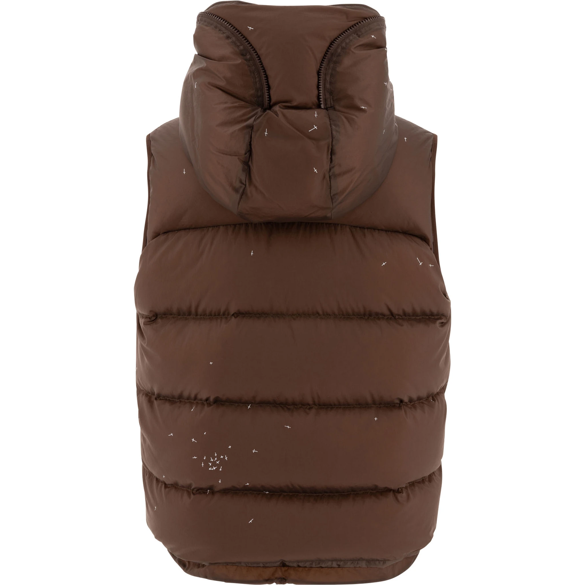 Vest jacket with cross print