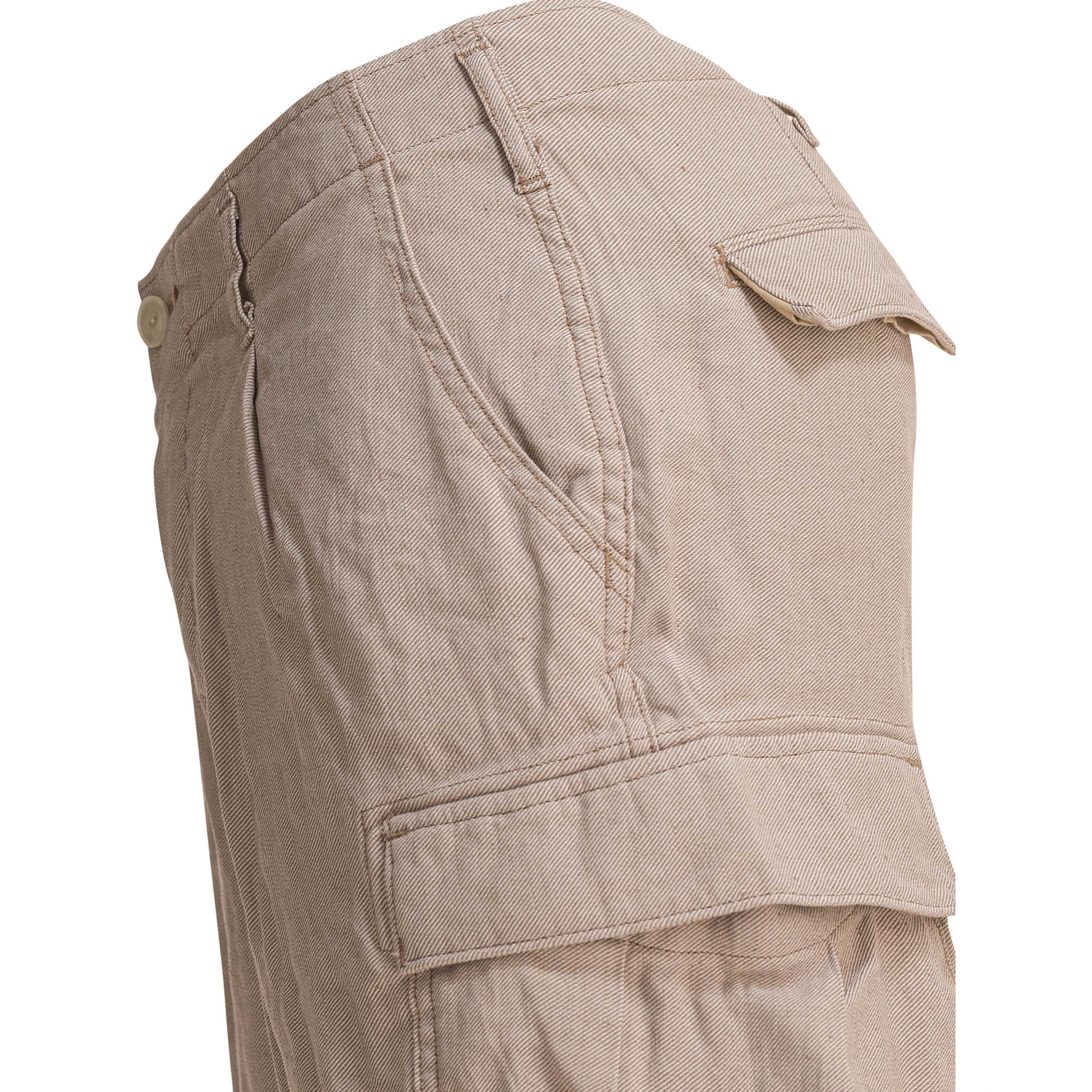 Linen cargo shorts