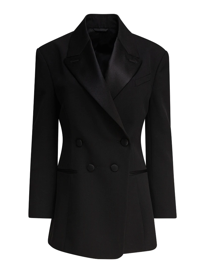 Blazer with pleated back