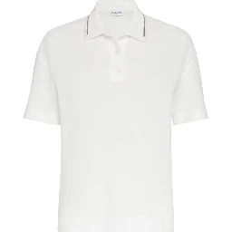 Piquet polo shirt with monili