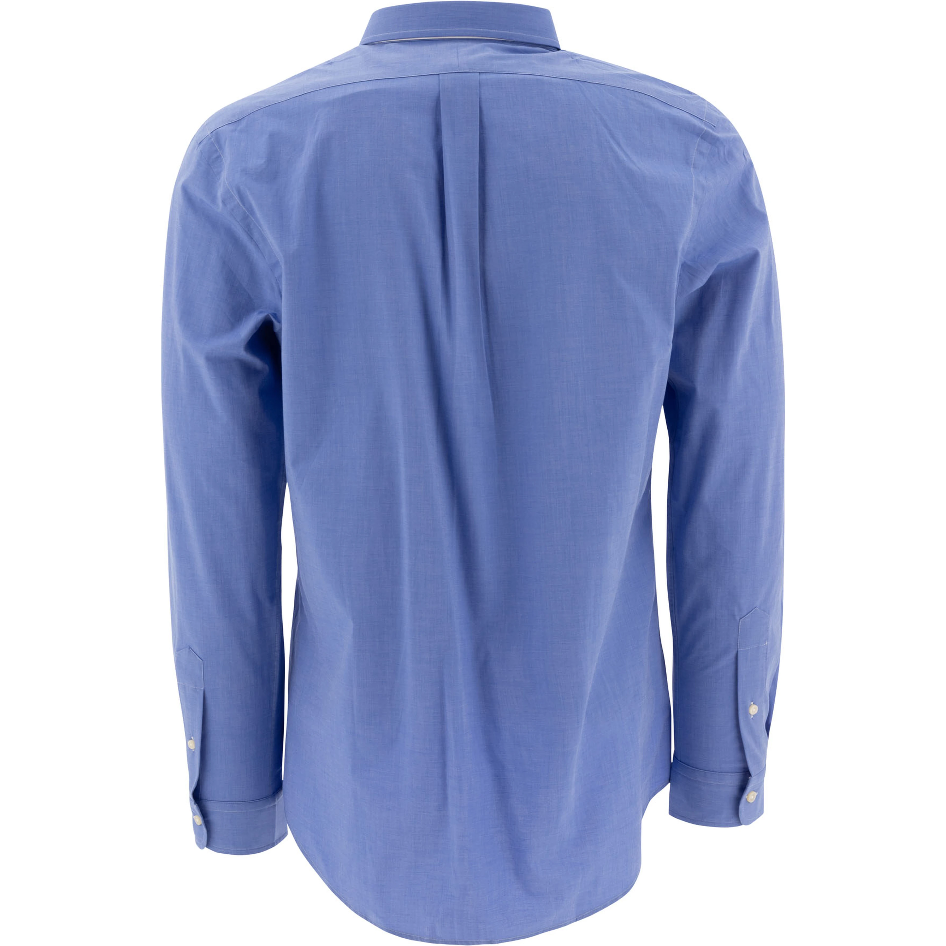 Slim-fit stretch fil-à-fil shirt