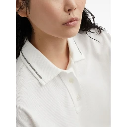 Piquet polo shirt with monili