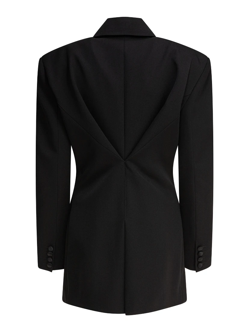 Blazer with pleated back