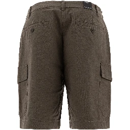 Cotton and linen cargo shorts