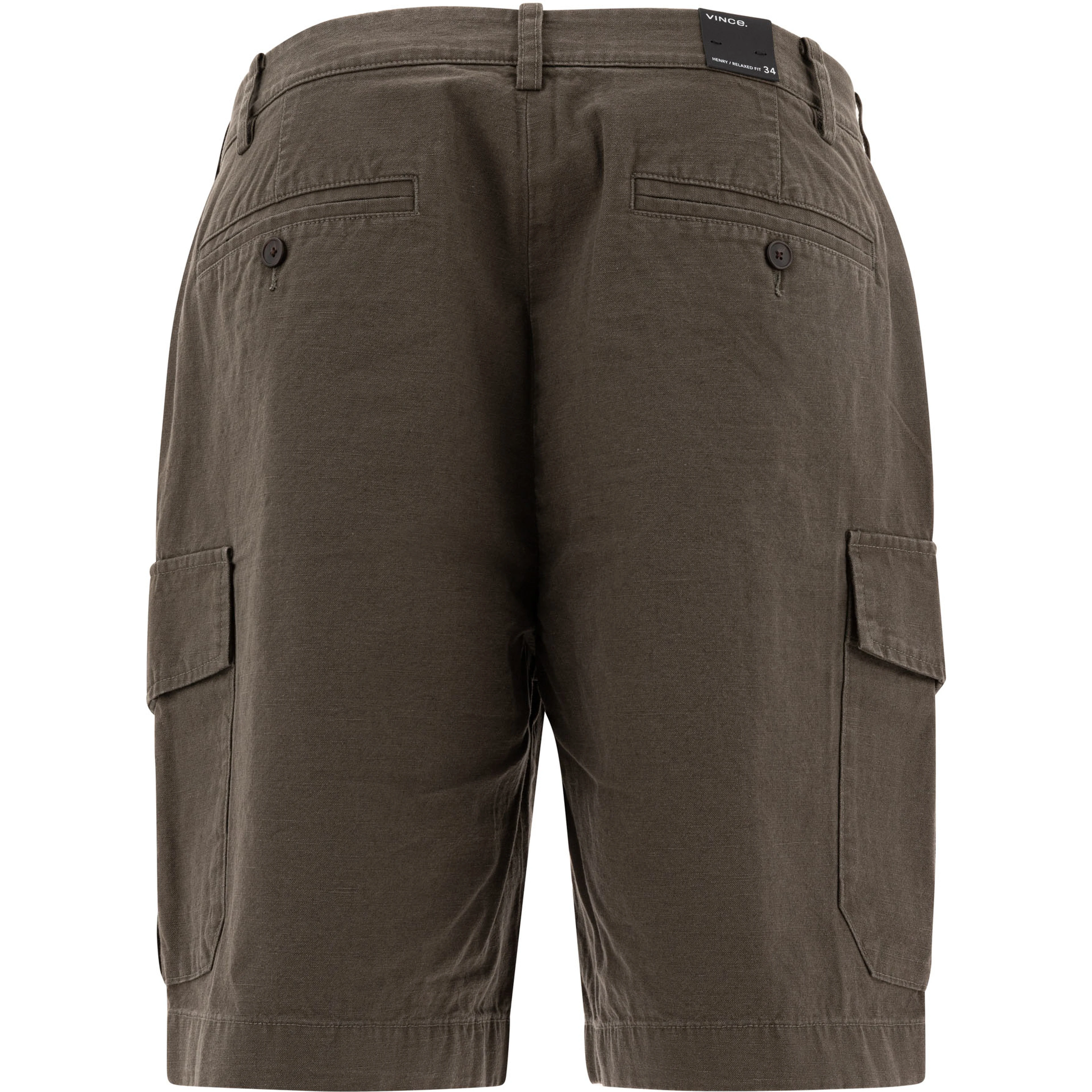 Cotton and linen cargo shorts