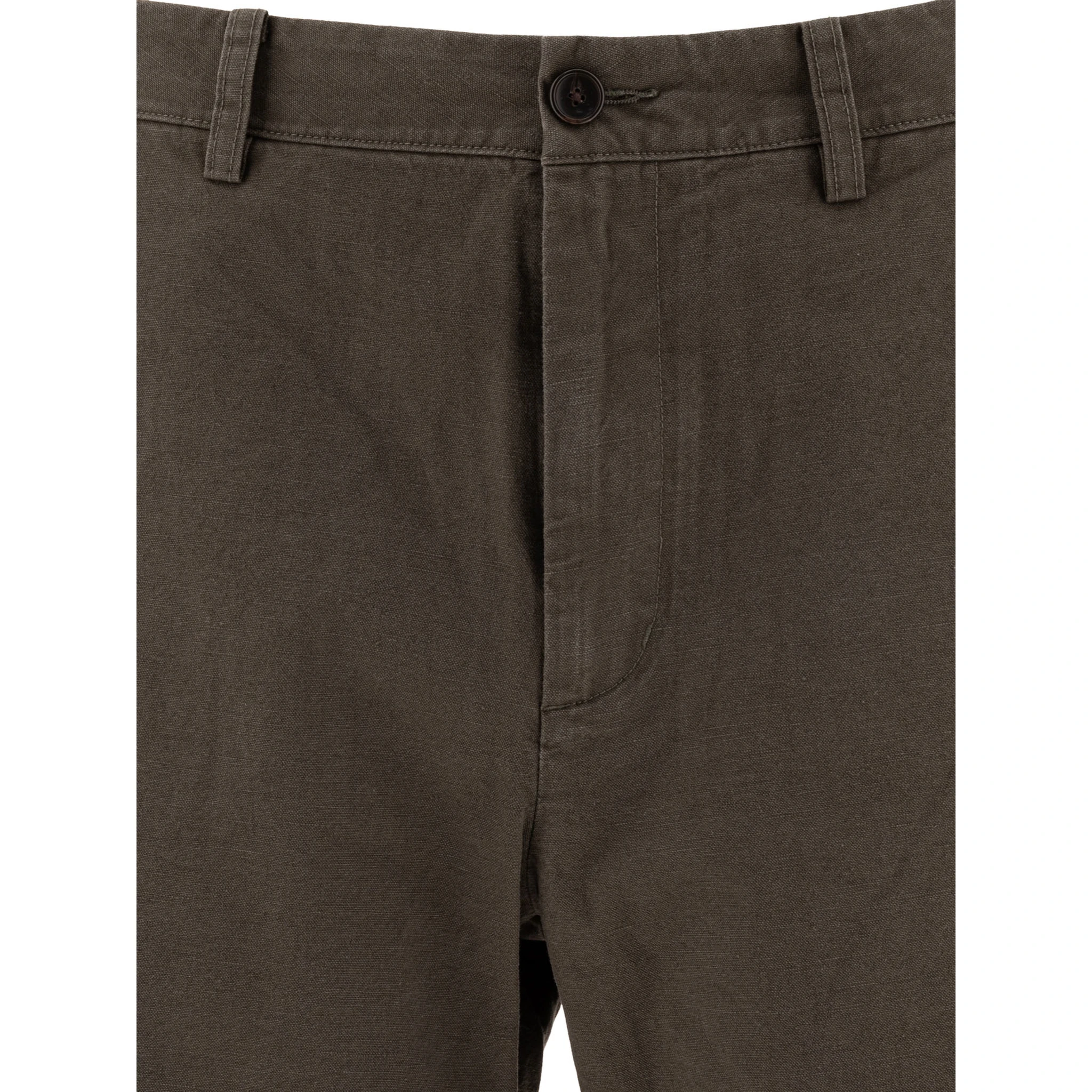 Cotton and linen cargo shorts