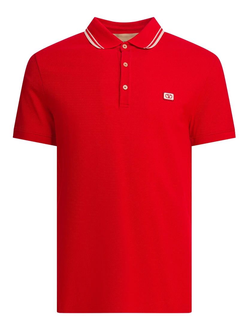 قميص بولو قطني قصير الأكمام