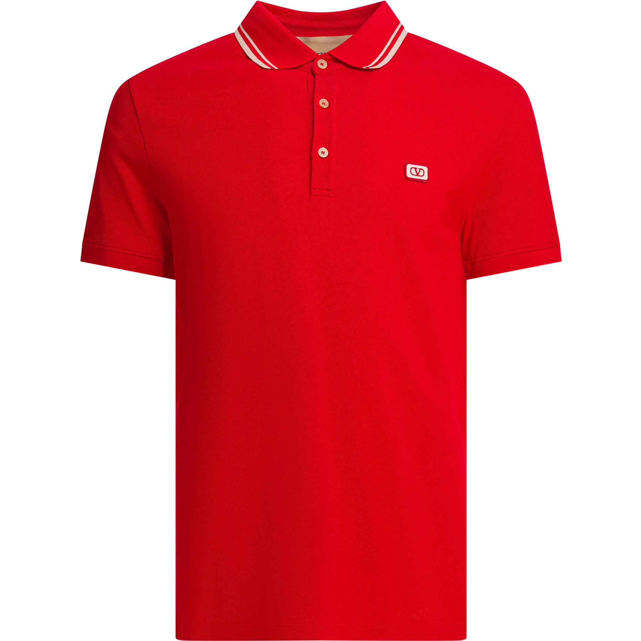 Cotton short-sleeved polo shirt