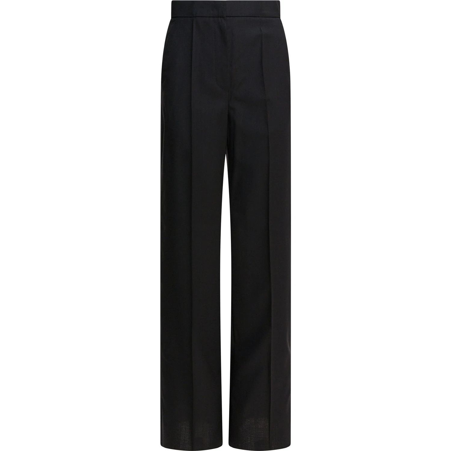 Light wool straight trousers