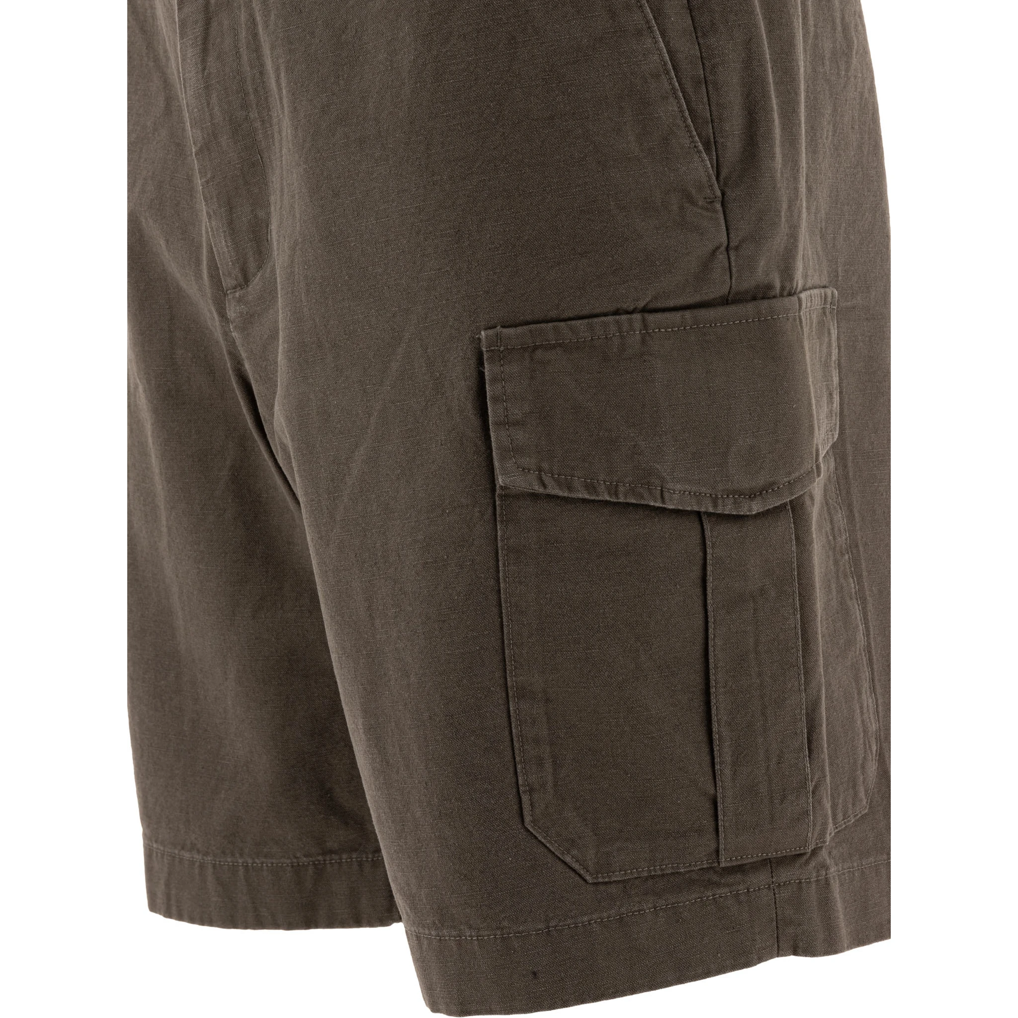 Cotton and linen cargo shorts