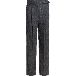 Wool pants with belt