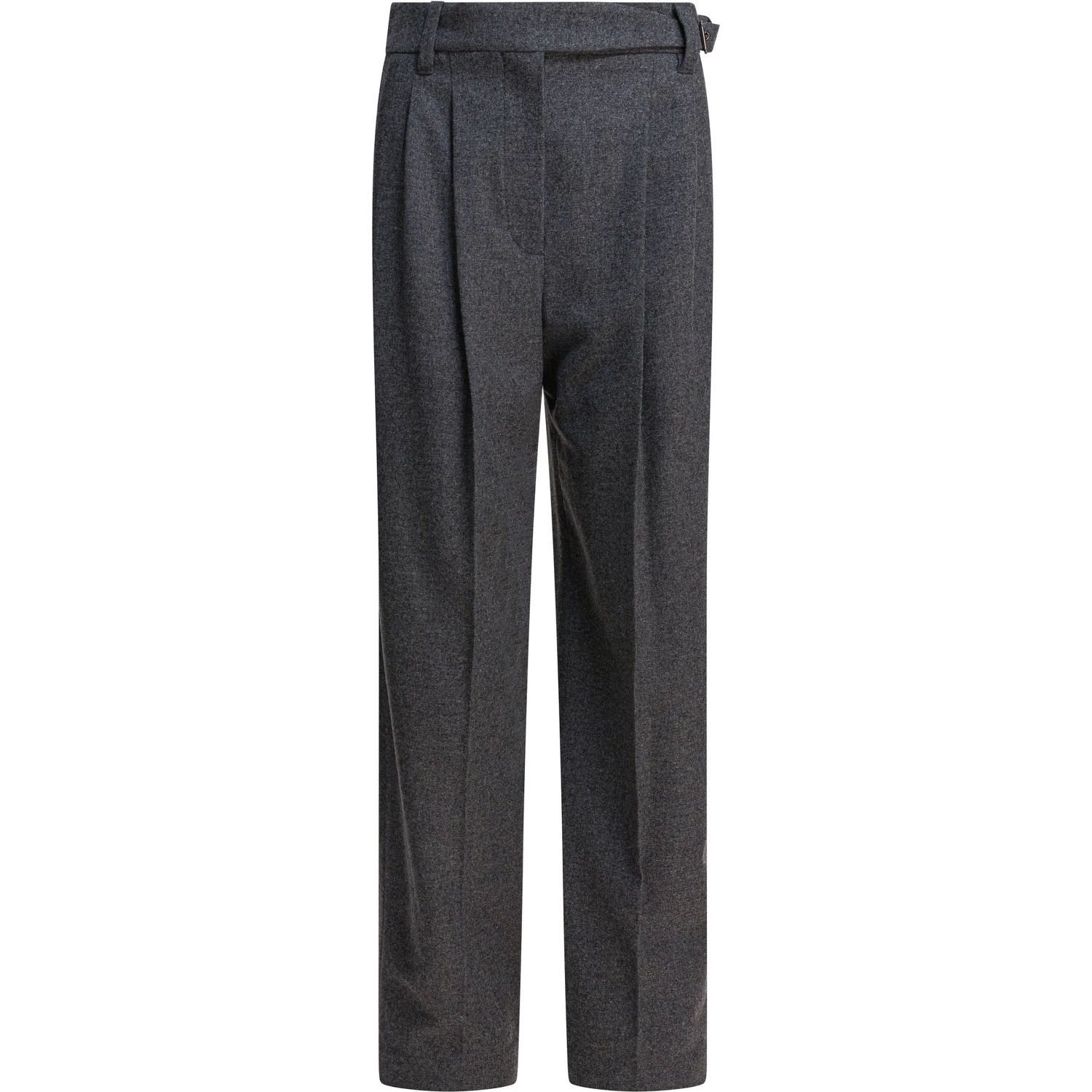 Wool pants with belt
