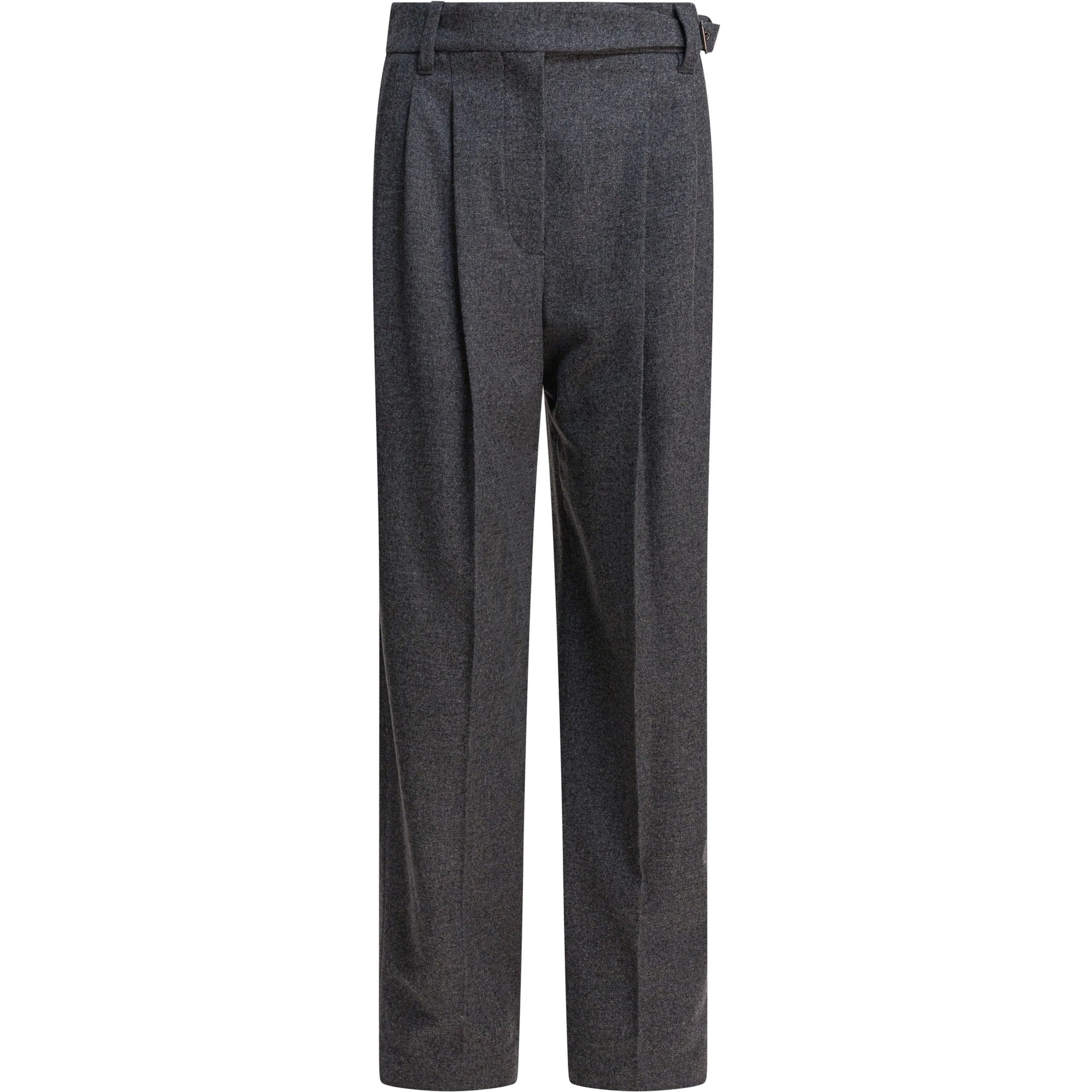 Wool pants with belt