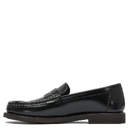 Leather loafers with jewel detailing