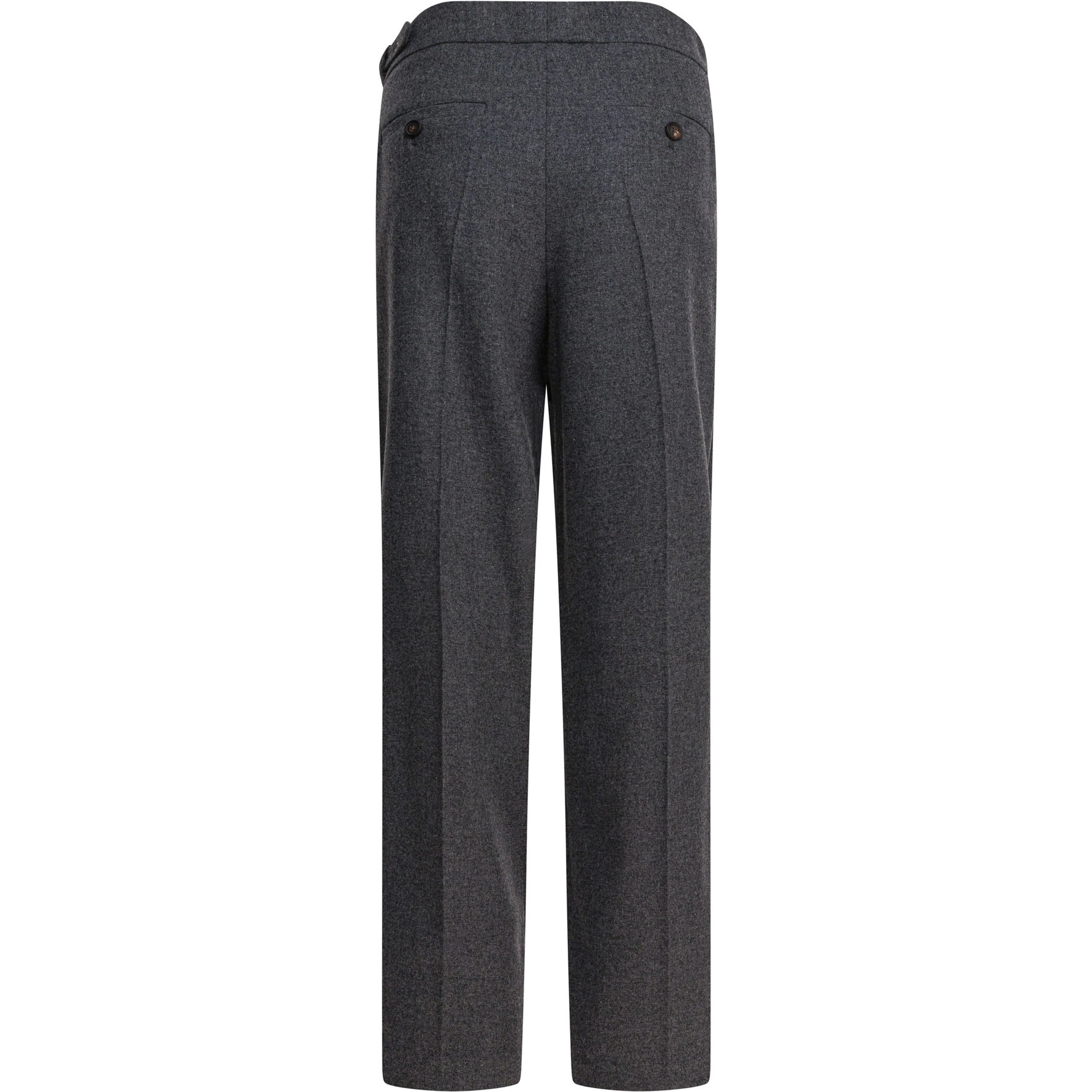 Wool pants with belt