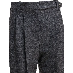 Wool pants with belt