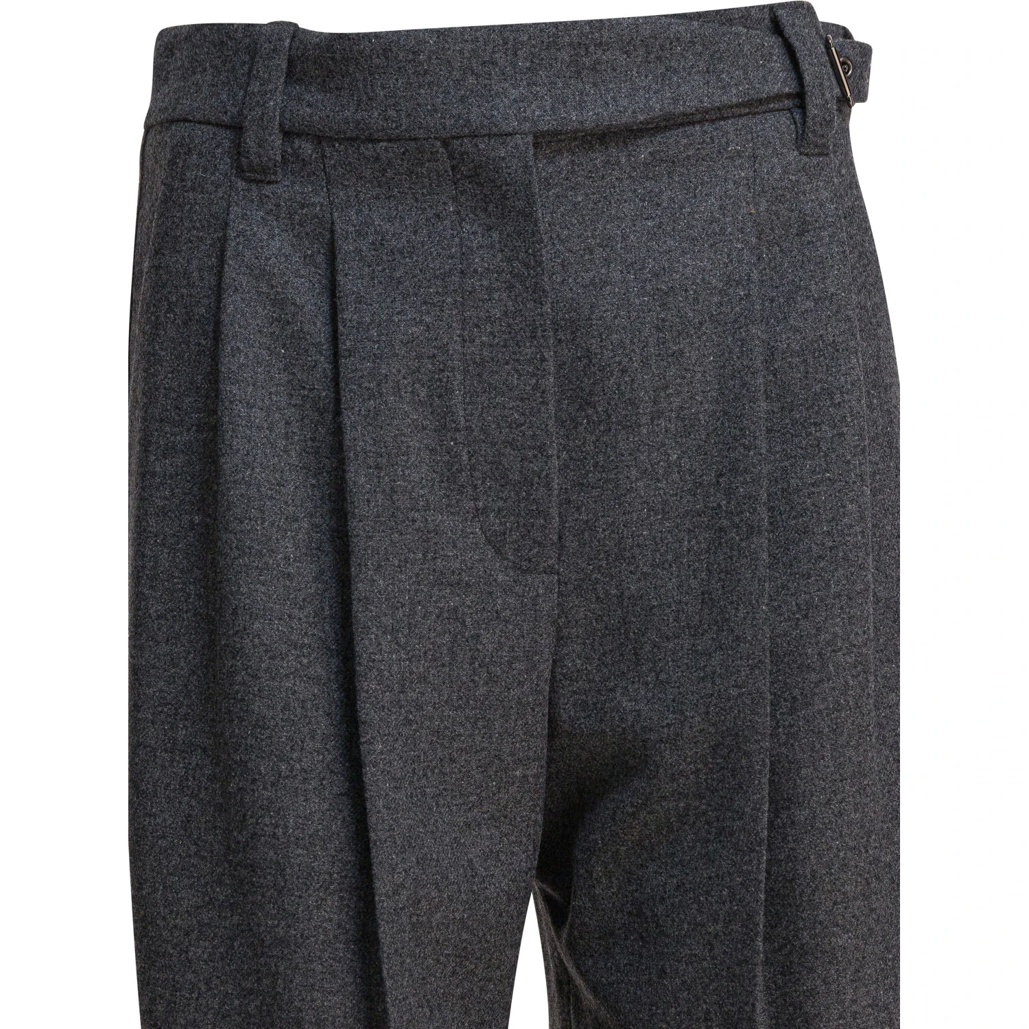 Wool pants with belt