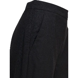 Light wool straight trousers