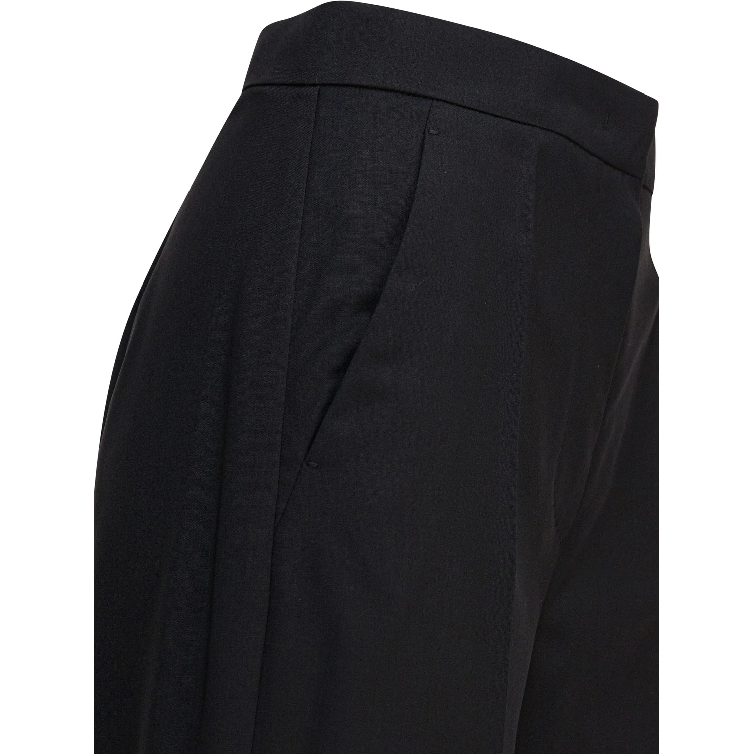 Light wool straight trousers