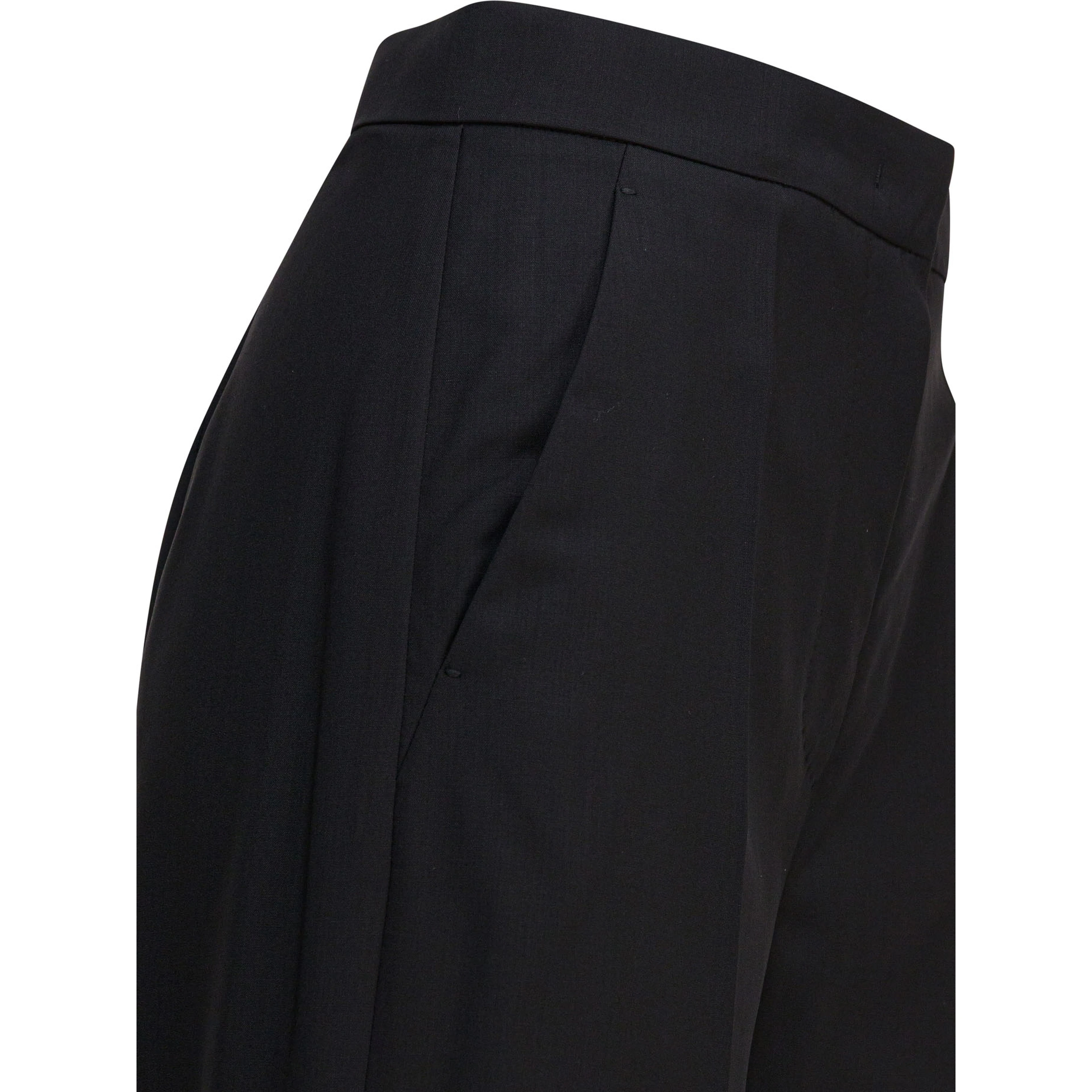 Light wool straight trousers