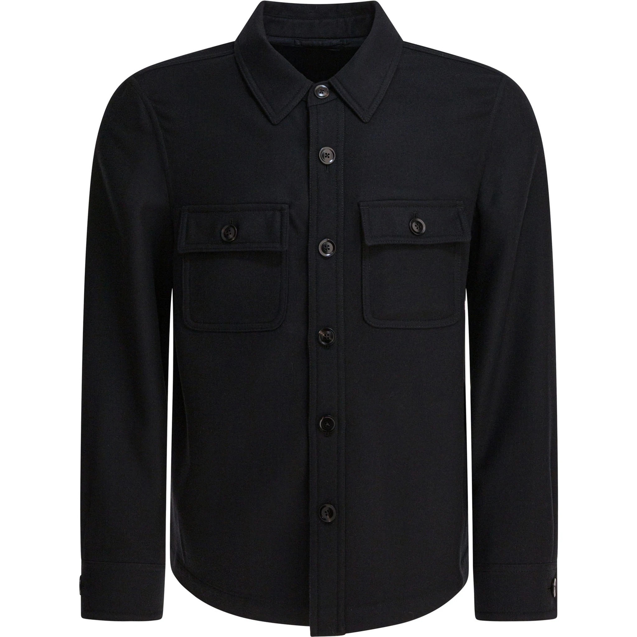 Wool and silk overshirt jacket