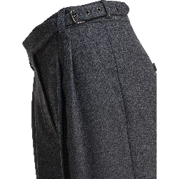 Wool pants with belt