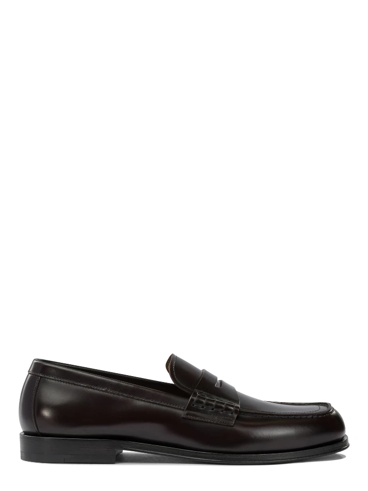Glossy leather loafers