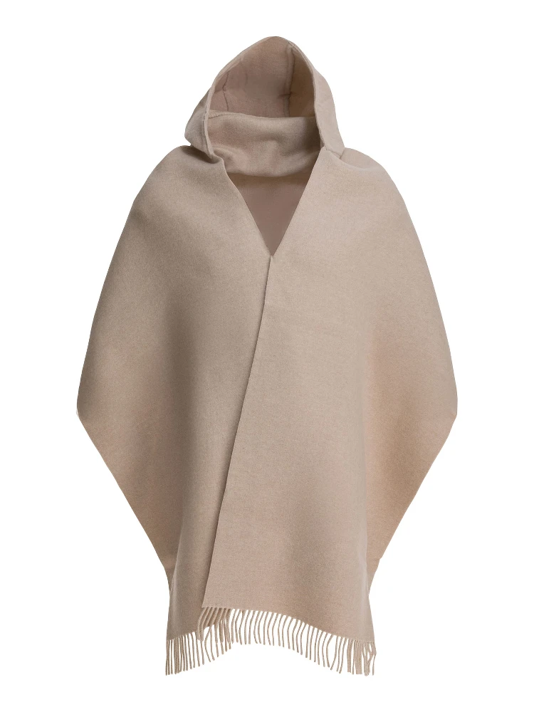 وشاح بغطاء رأس من الصوف والكشمير