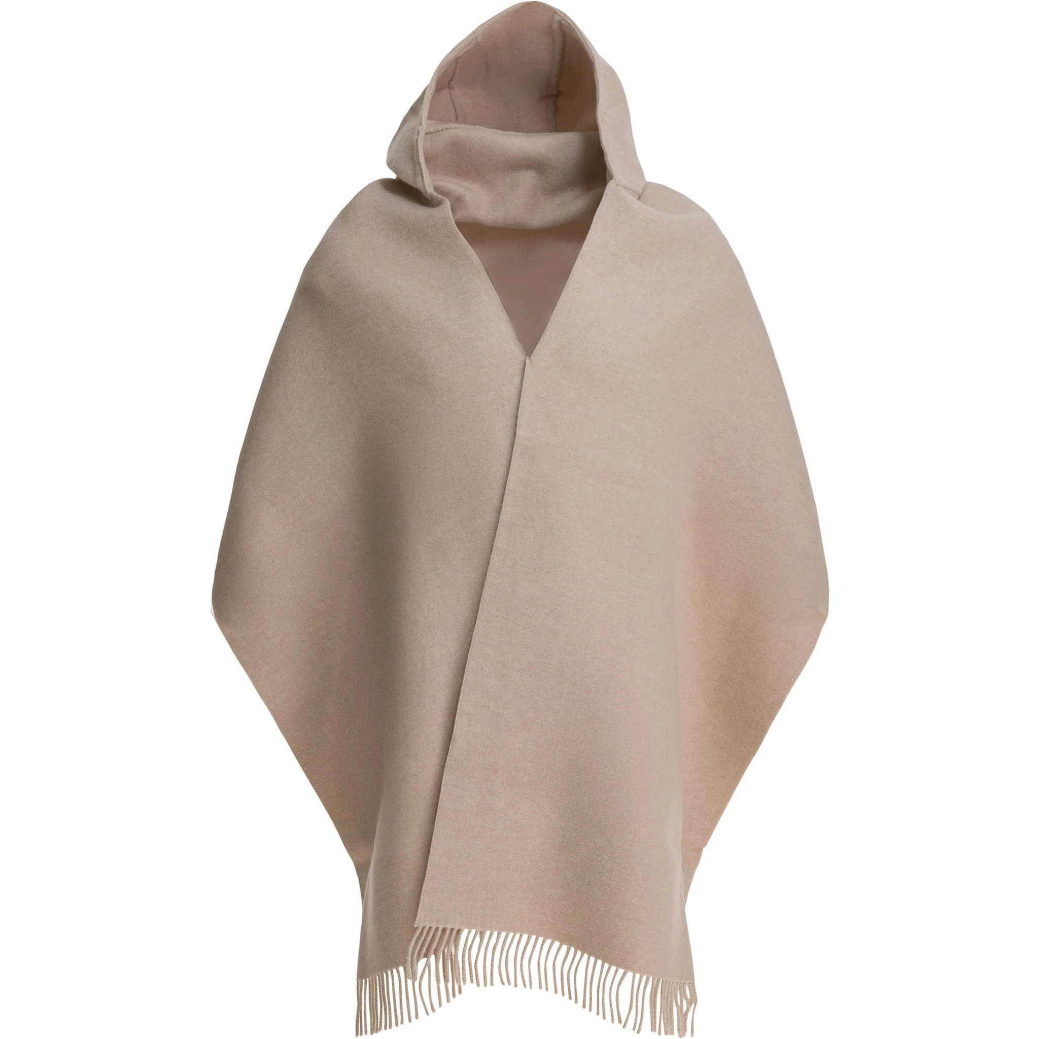 وشاح بغطاء رأس من الصوف والكشمير