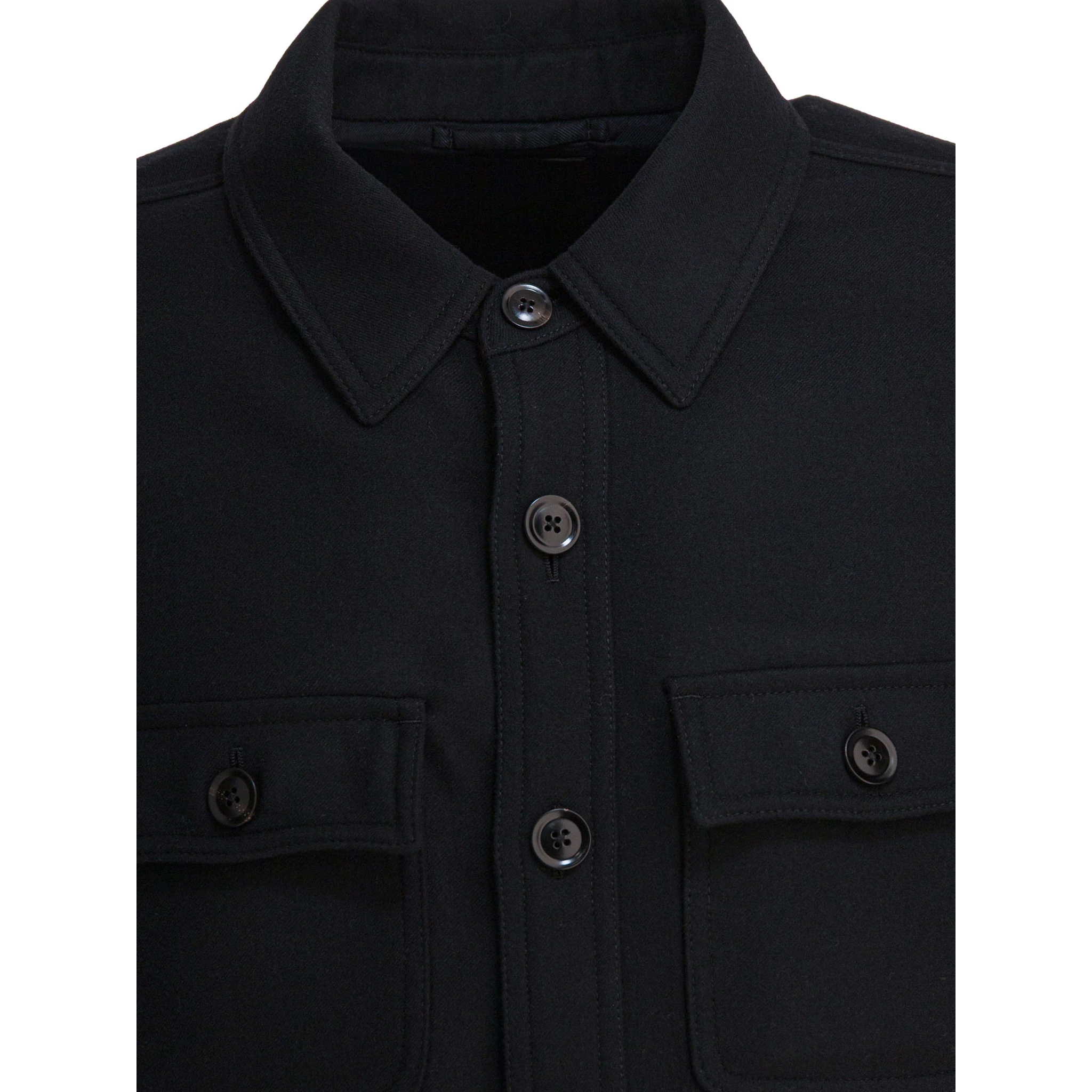 Wool and silk overshirt jacket