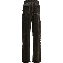 Velvet wide-leg pants