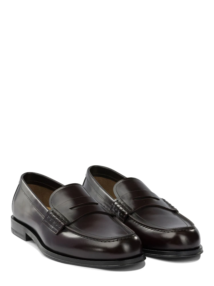 Glossy leather loafers alternative