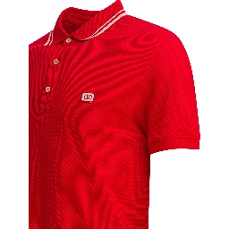 Cotton short-sleeved polo shirt