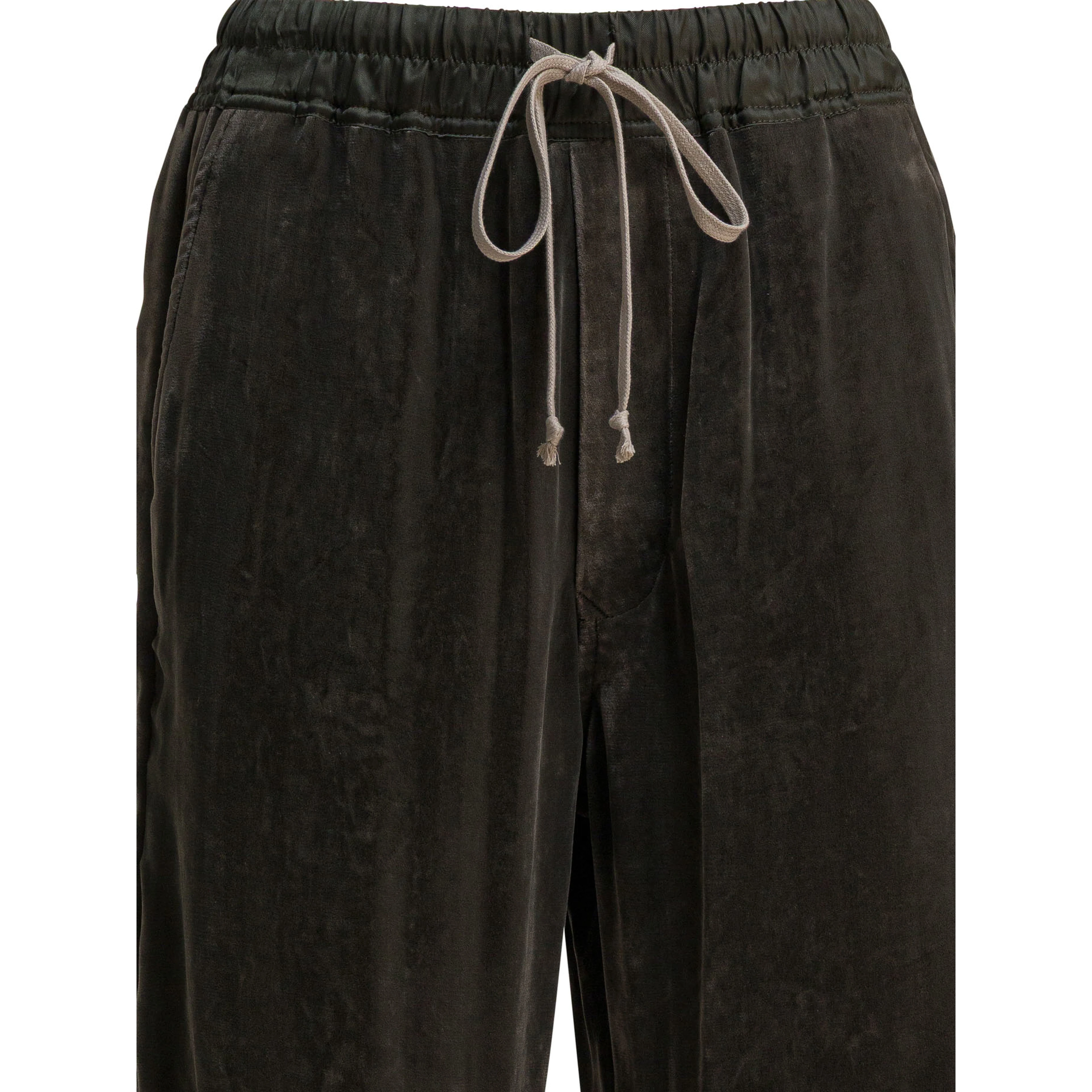 Velvet wide-leg pants