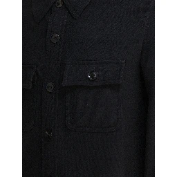 Wool and silk overshirt jacket