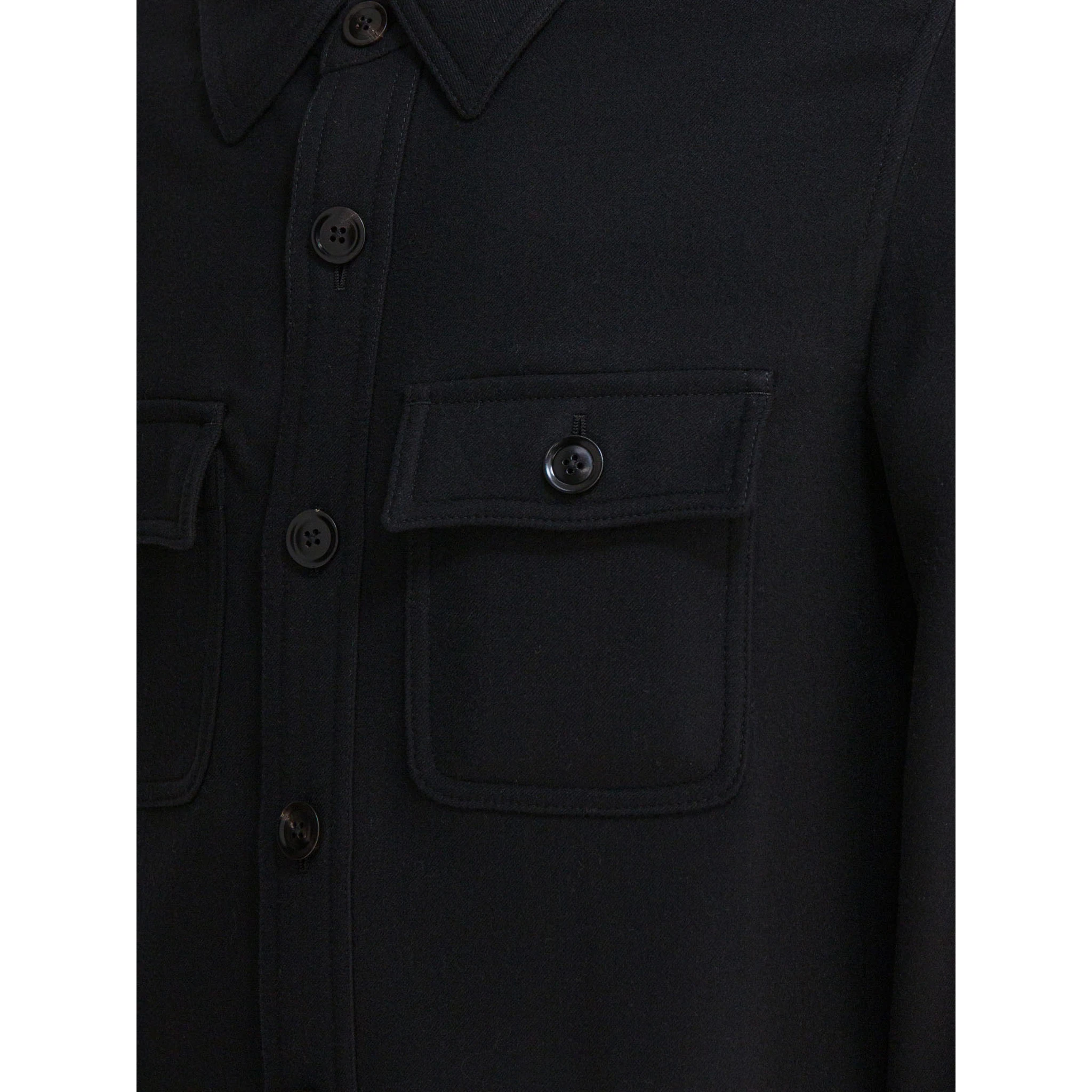 Wool and silk overshirt jacket