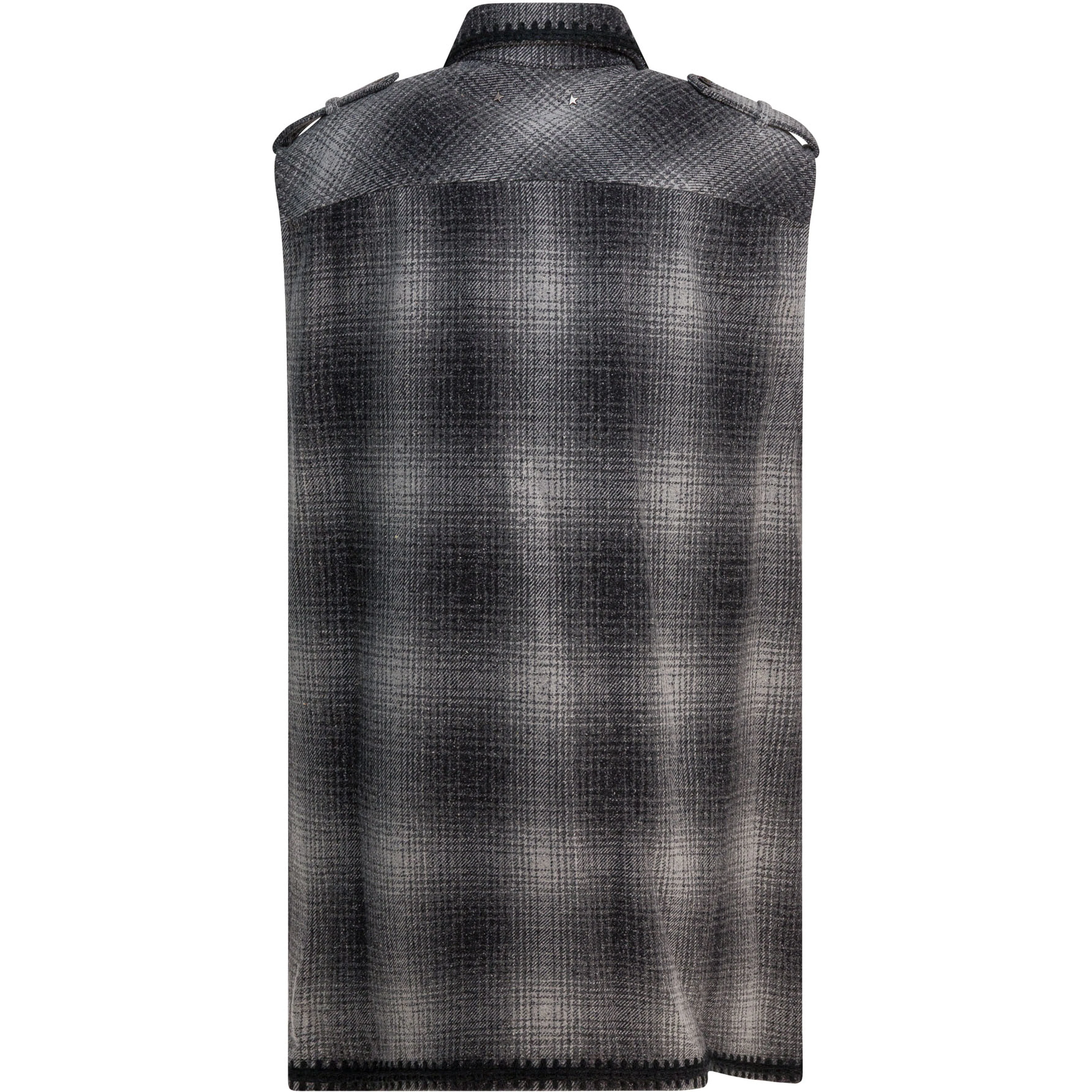 Wool-blend chemisier dress