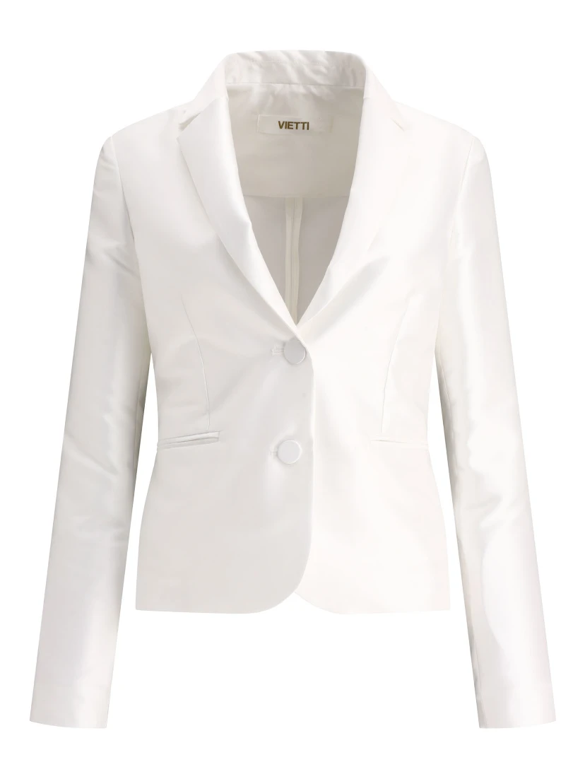 Satin single-breasted blazer