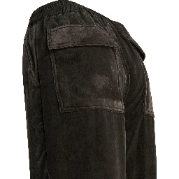 Velvet wide-leg pants
