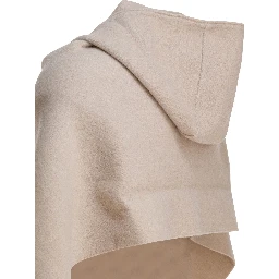 وشاح بغطاء رأس من الصوف والكشمير